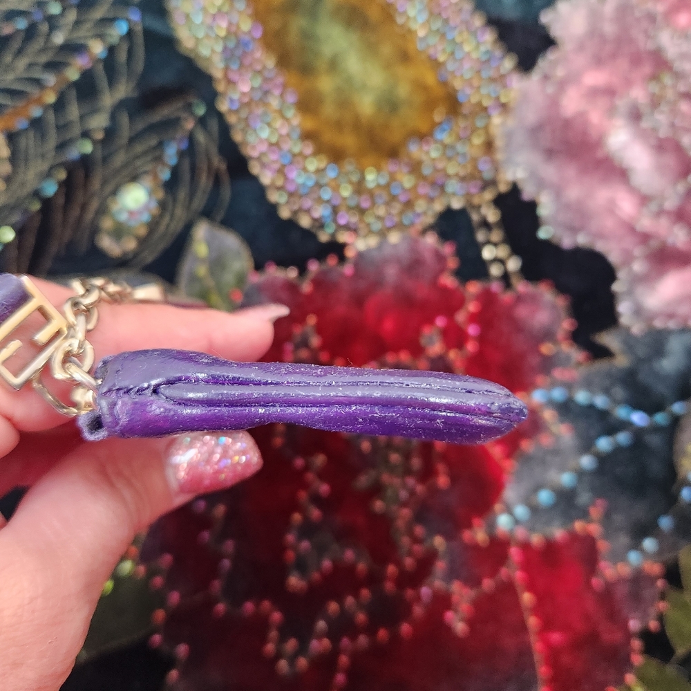 Fendi Purple Embossed Wallet - Picture 3 of 10